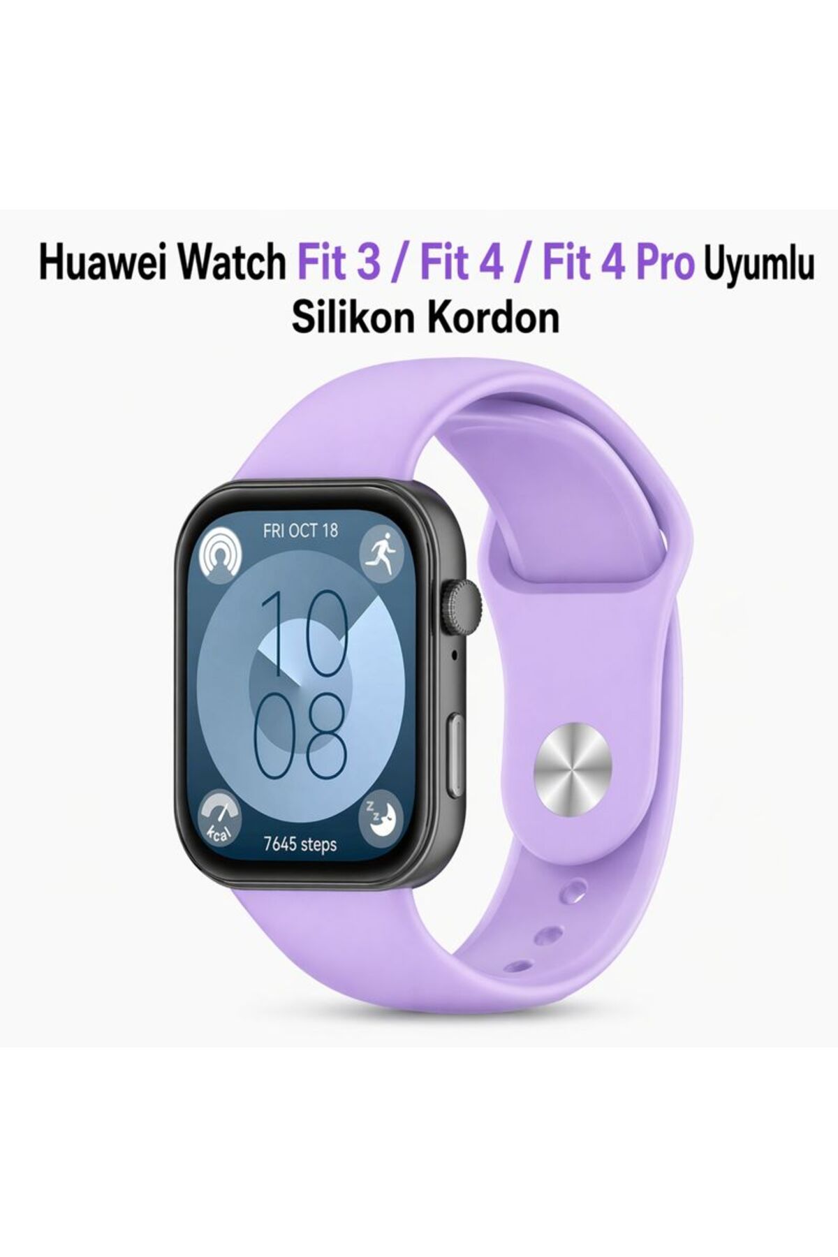 Huawei Watch Fit 3 / Fit 4 / Fit 4 Pro / Fit 5 / Fit 5 Pro Compatible 22mm Silicone Strap Flexible Soft Adjustable