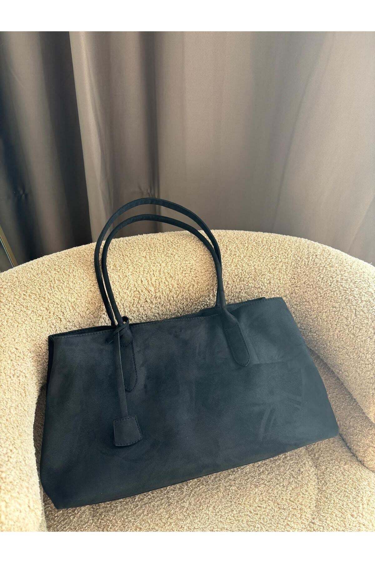 lalettobags Kadın Eda Model Süet Büyük Çanta görsel 6