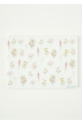 Bella Maison Flores Cam Kesme Tahtası (35x25 cm)