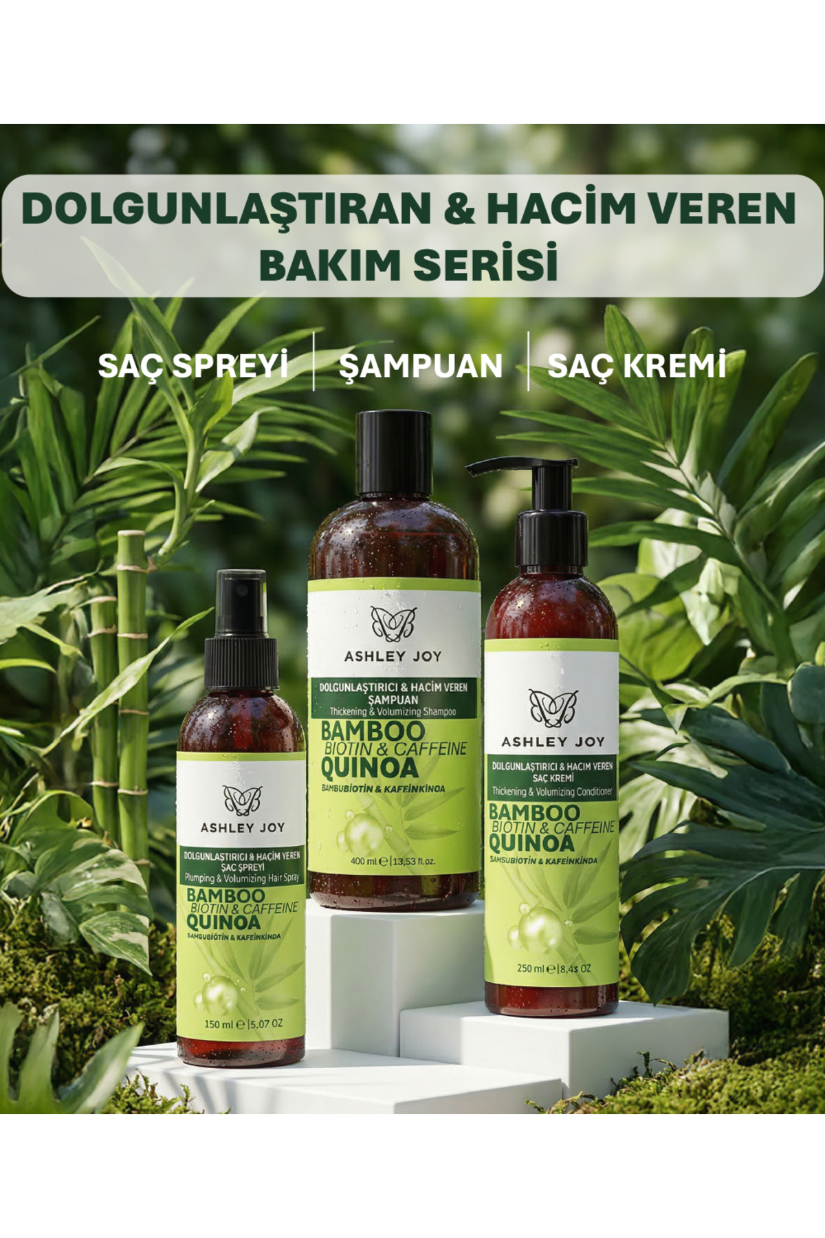 Ince Telli Saçlar İçin Dolgunlaştırıcı Hacim Veren Kinoalı Şampuan 400 ml — AJ.01.00011 — تصویر 7 از 7