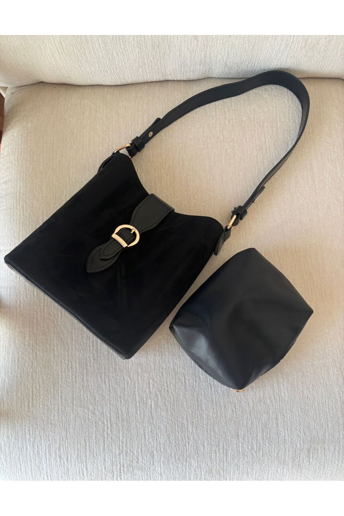 lalettobags Kadın Açelya Model Siyah Yavrulu El Çantası görsel 7