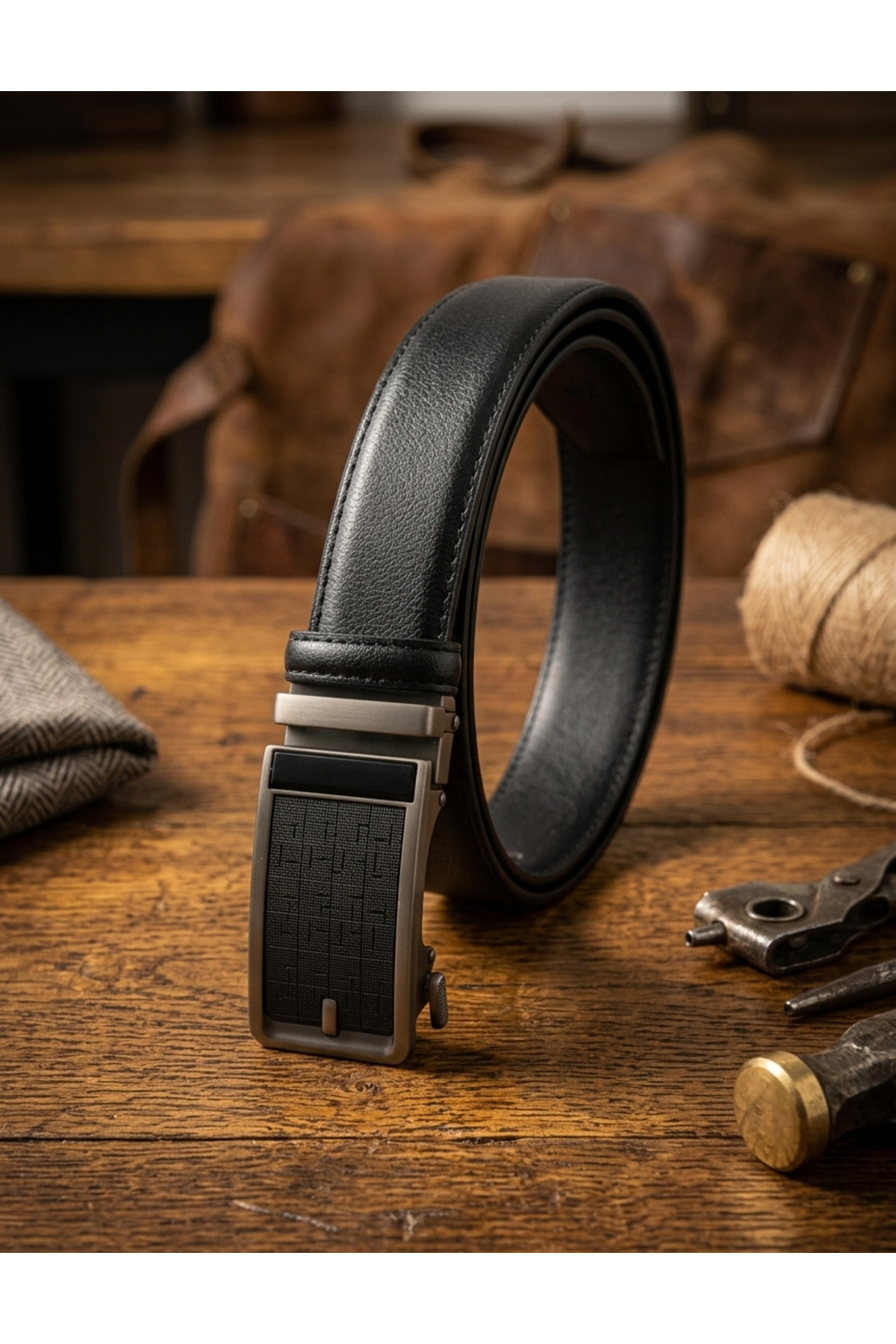3.5 Cm Black Automatic Belt
