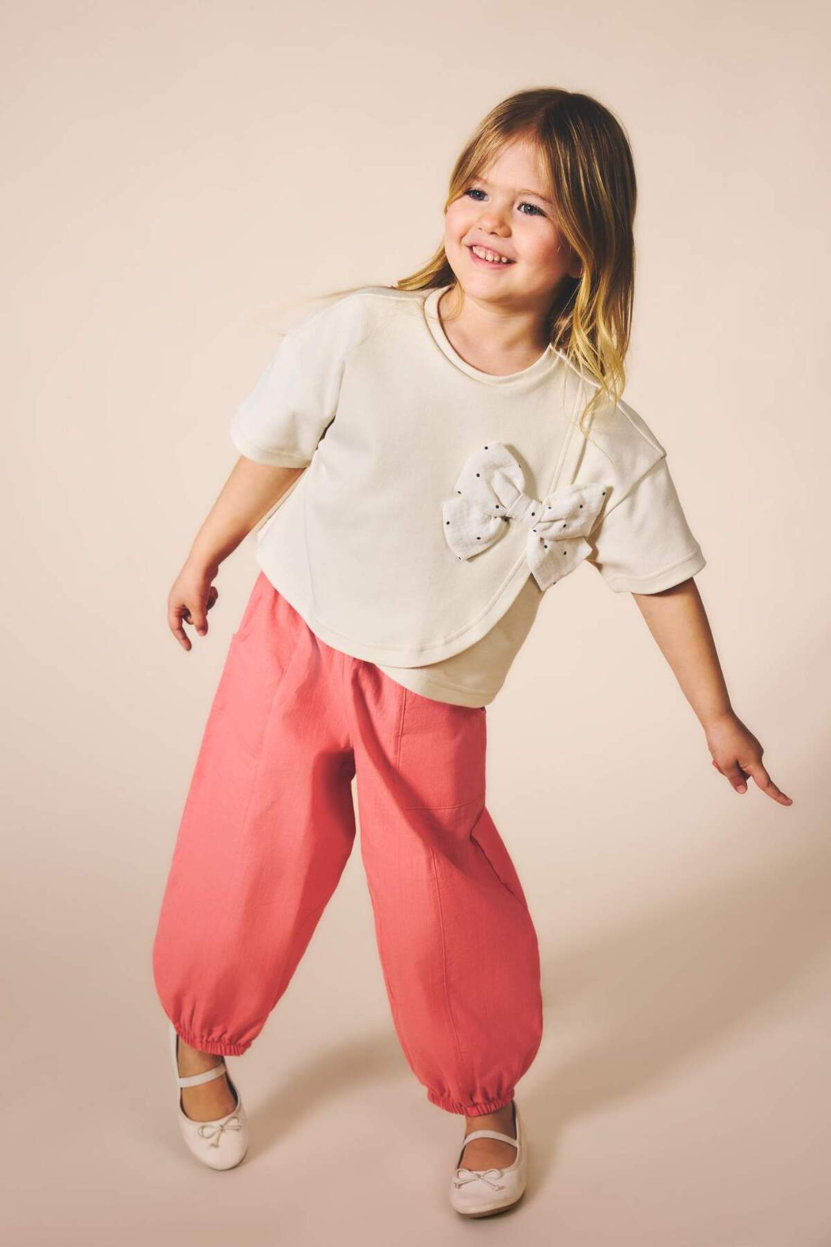 Defacto 100% Cotton Ribbed Ribbon Detailed T-Shirt for Baby Girl H4277A526Sm