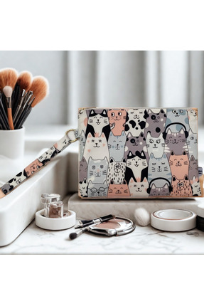 ADUŞKA Su Geçirmez Iç Astarlı Clutch Ve Makyaj Çantası