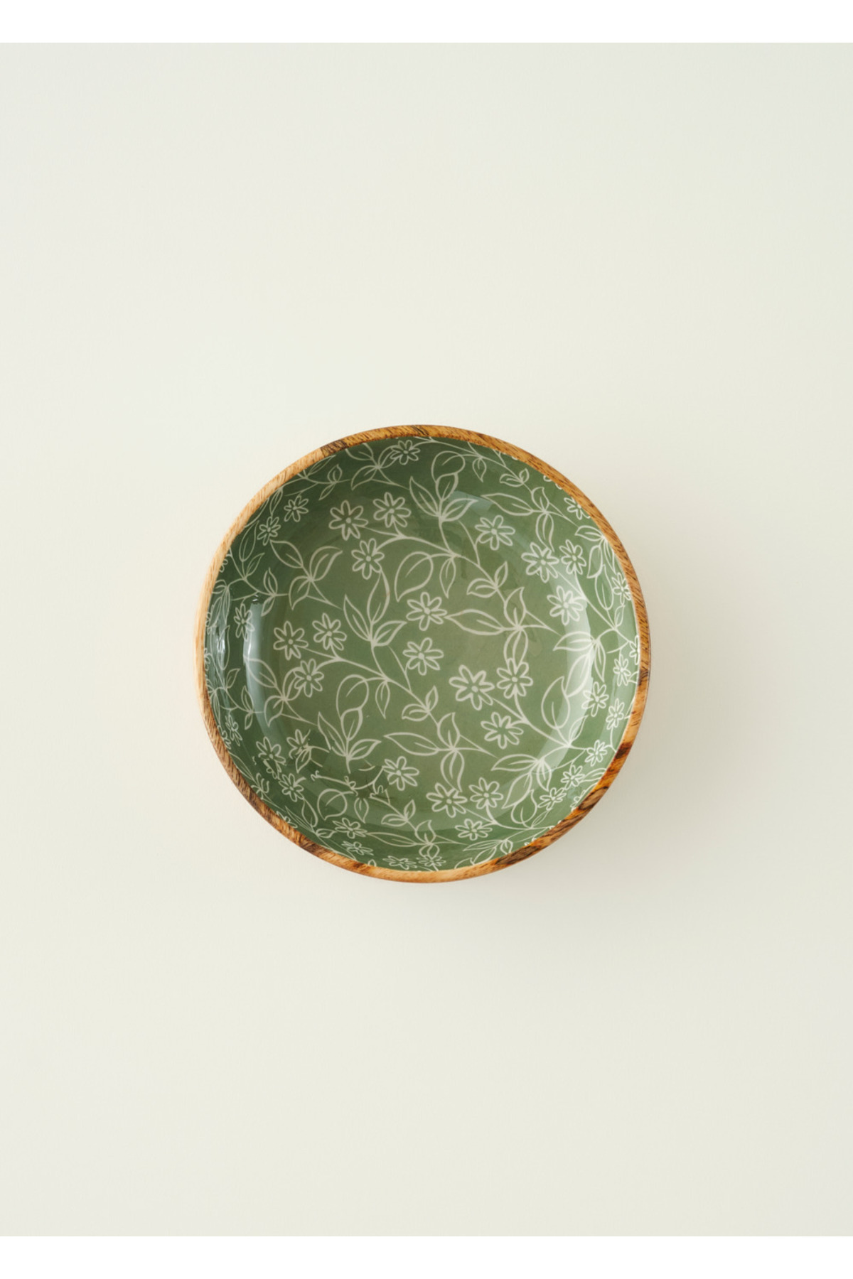 Floral Mango Presentation Bowl Green (20x6 cm)