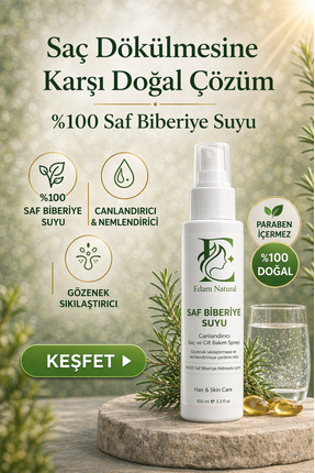 EDAM NATURAL Biberiye Suyu Dökülme Karşıtı Ve Saç Uzamasını Destekleyici Saç ...
