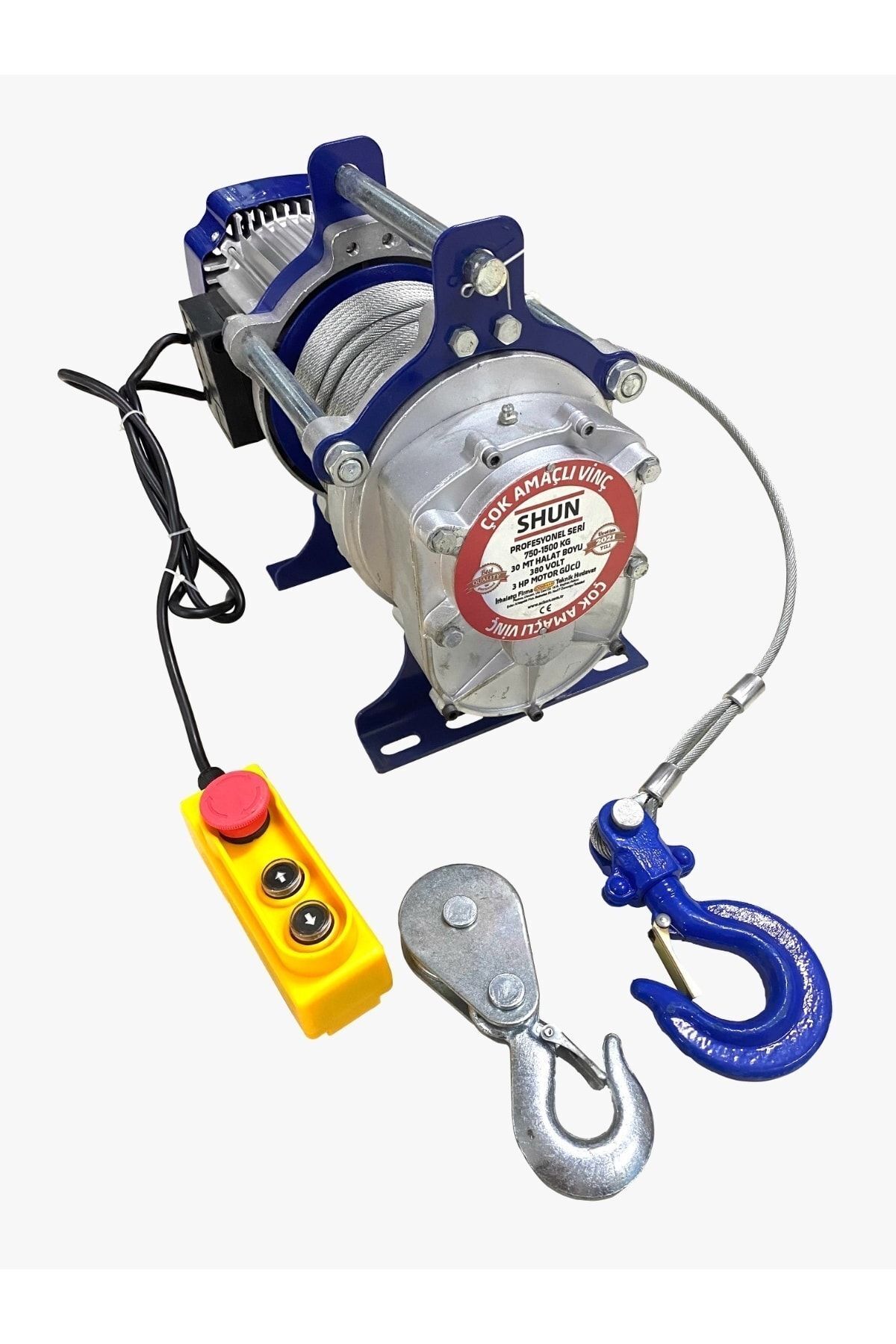 Shun 1500 Kg Profesyonel Vinç 380 Volt 30 Metre 3 Hp - Fiyatı