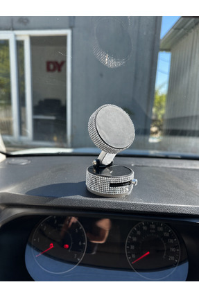 IŞILTI DESİGN Kadınlara Özel Gümüş Taşlı Araç Telefon Tutacağı Oto Telefon Tu...