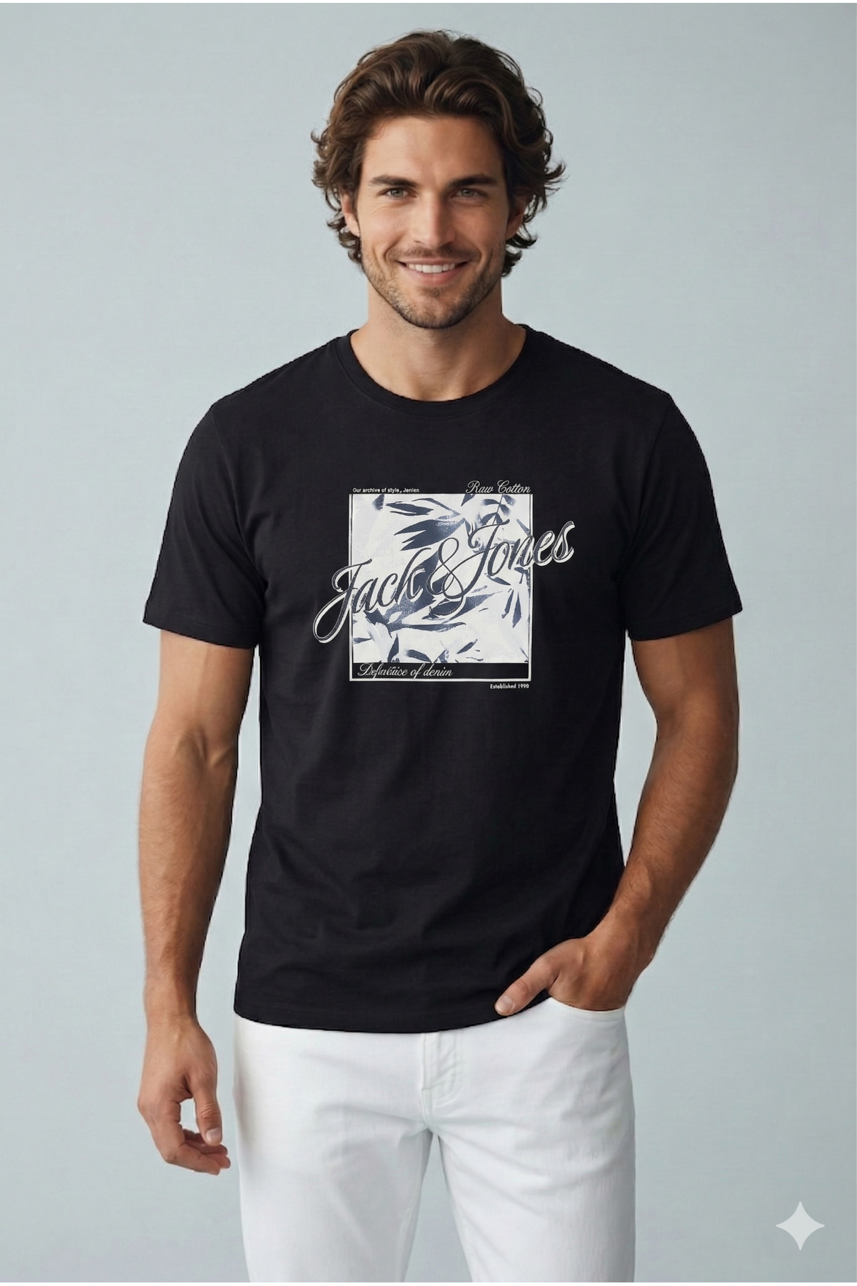 تی شرت مردانه طرح Jjhonolulu مدل Shape کد ۱۲۲۸۸۰۸۸ جک اند جونز تی شرت Jack & Jones
