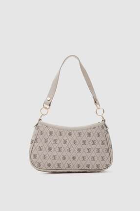 Shule Bags Farme Monogram Baget ve Çapraz Çanta Bej