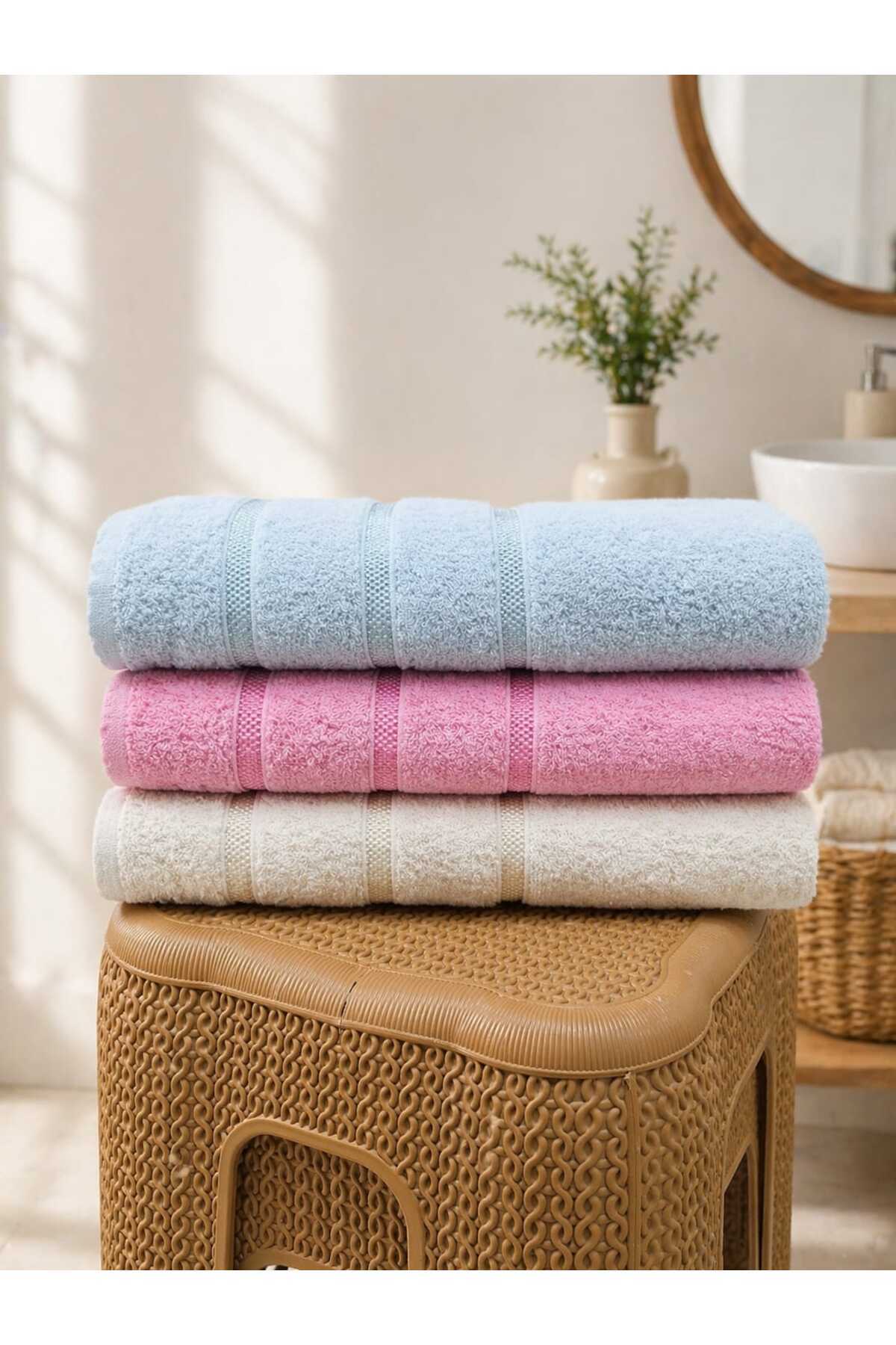 HOME MODE Набір з 3 рушників для ванної кімнати 70×140 см М'які, поглинаючі т...