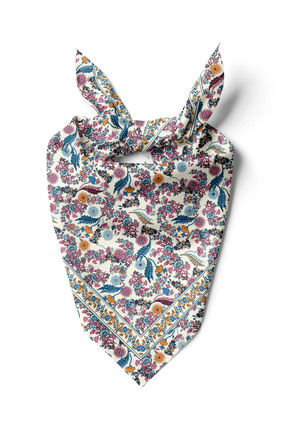 D scarf Çiçek Desenli Bandana