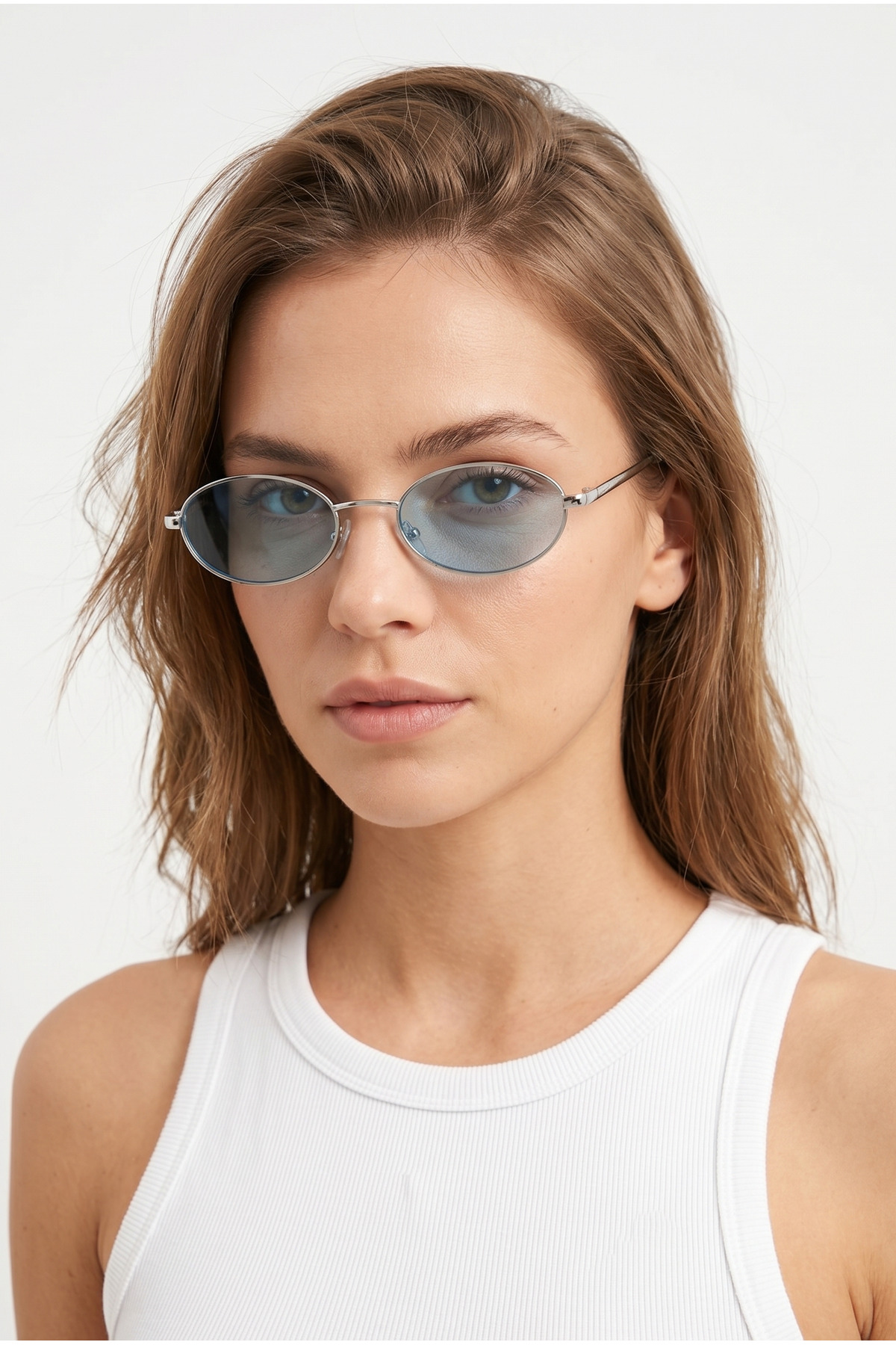 Women's Blue UV 400 Protected Sunglasses 23SM8708R04