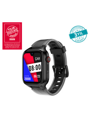 Ttec Kidi Pro AMOLED Ekranlı GPS 4G Sim Kartlı Akıllı Çocuk Saati Panter Siya...