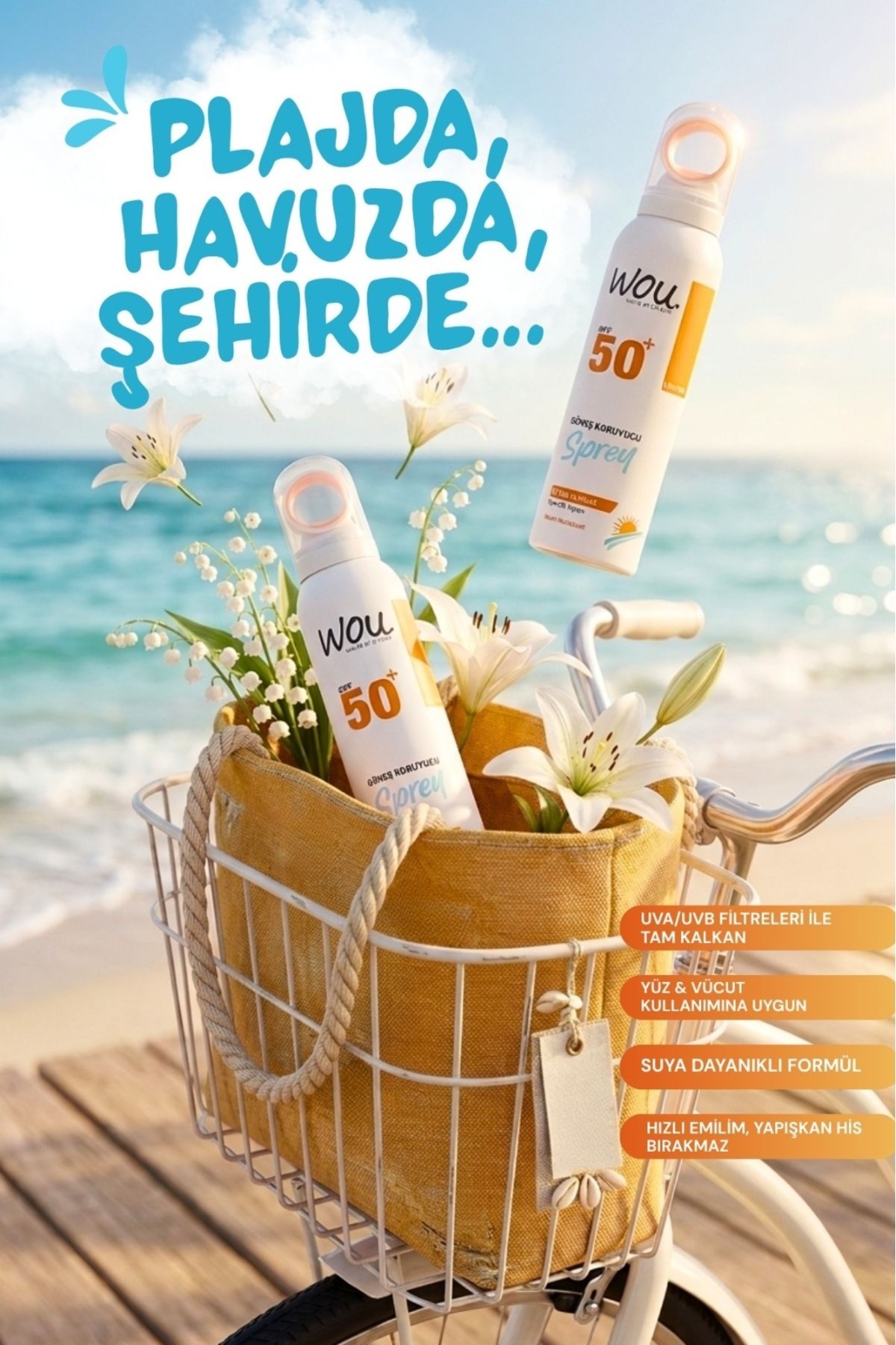 Yeni Nesil Güneş Koruyucu Sprey 50spf. Özel Halka Sprey Teknolojisi 150ml — SPREYGÜNEŞ — تصویر 7 از 8