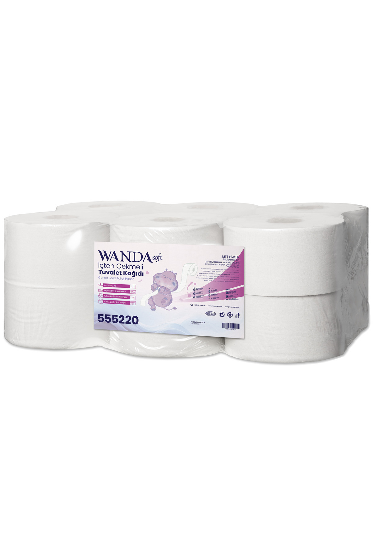 Wanda soft Mini Cimri İçten Çekmeli Tuvalet Kağıdı 4 KG 88M Rulo - 12