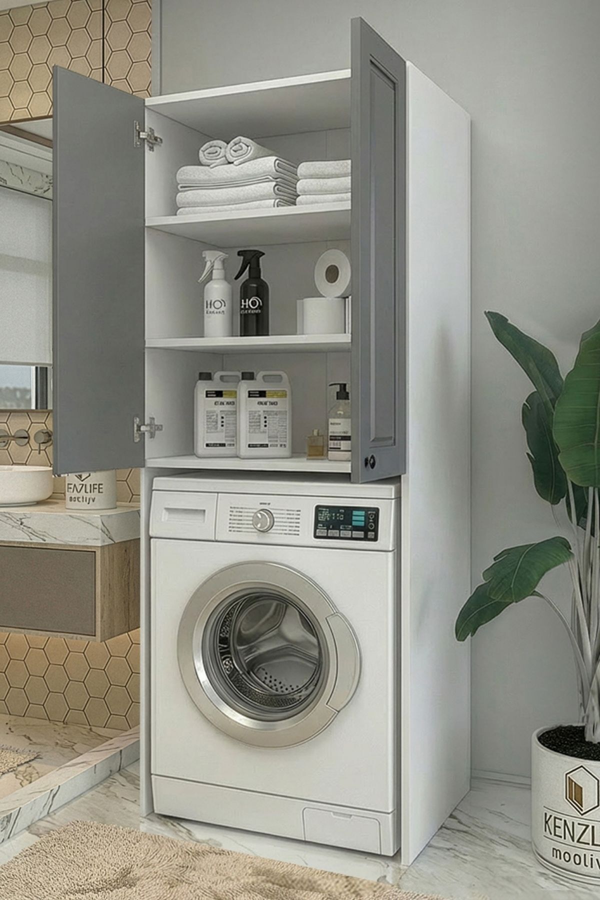 Kenzlife membran çamaşır-kurutma-bulaşık makinesi dolabı