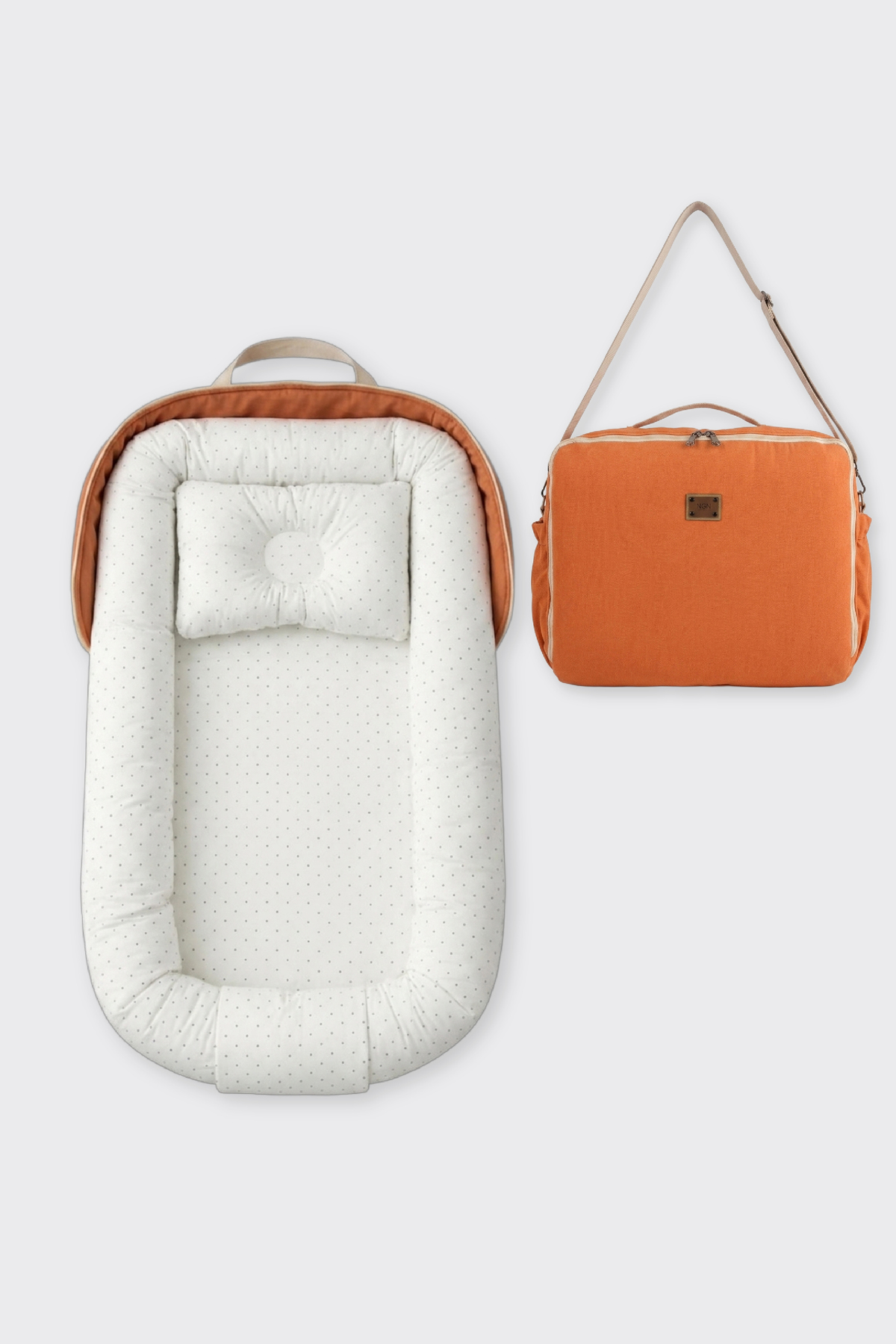 Baby Nest Newborn with Premium Bag – 100% Cotton, Ergonomic, Portable Maternity Bed BabyNest