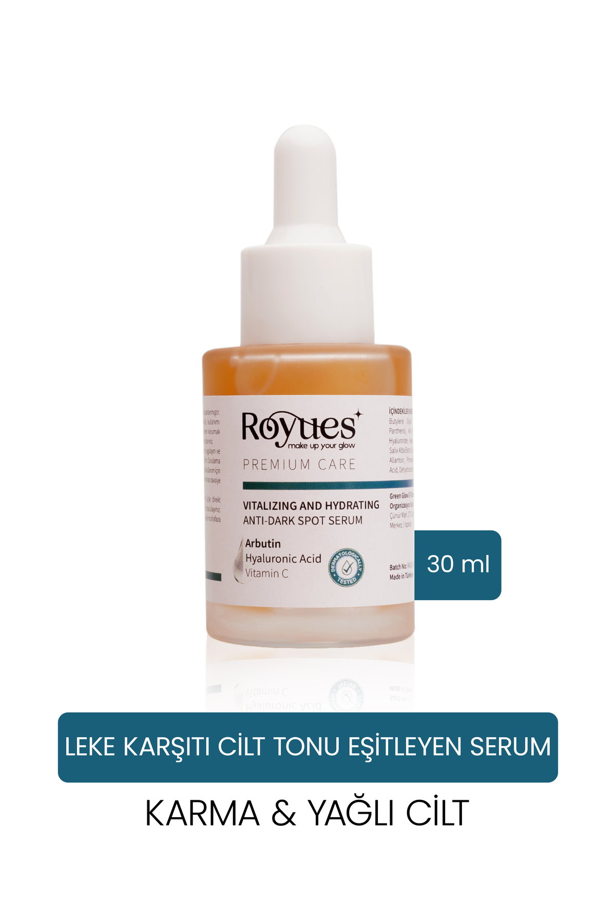 Royues Arbutin + Vitamin C Leke Karşıtı Cilt Serumu - Cilt Tonu Eşitleyici, Aydınlatıcı — RYSSRM01