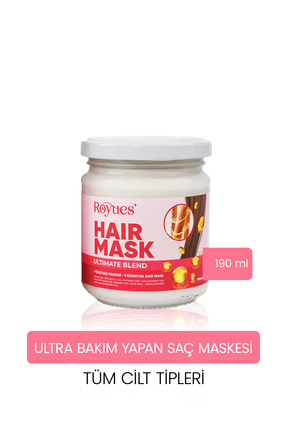 Royues Nemlendirici Saç Maskesi 190 ml | Kuru ve Yıpranmış Saçlar İçin Yoğun ...
