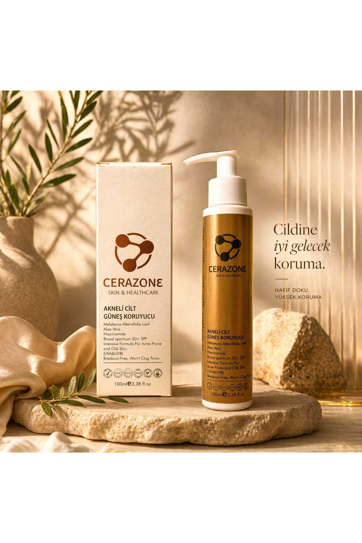 Akne koruyuculu güneş koruyucu SPF50+ akne karşıtı Güneş kremi