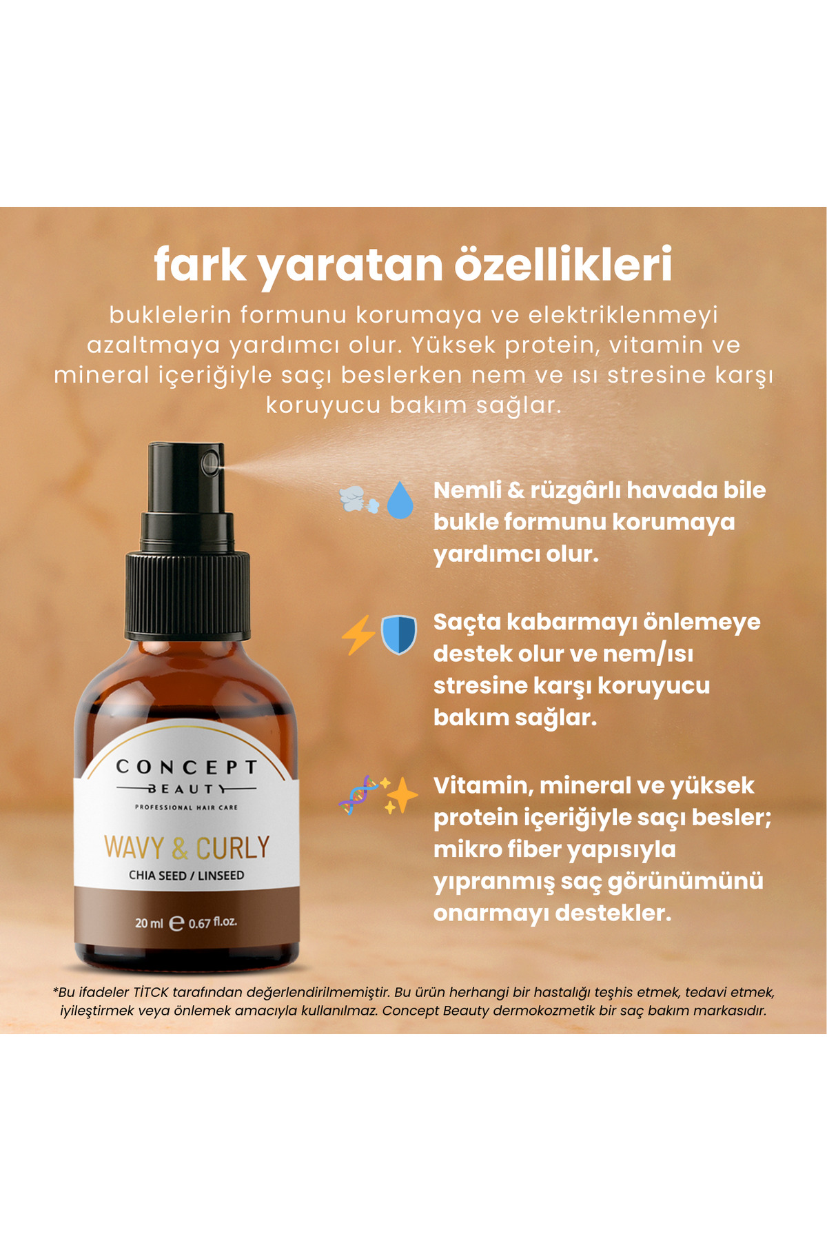 Bukle Belirginleştirici Dermo Shot'ı - Chia Tohumu-keten Tohumu Özlü Saç Serumu (20ML) — CBBBDSB — تصویر 4 از 8