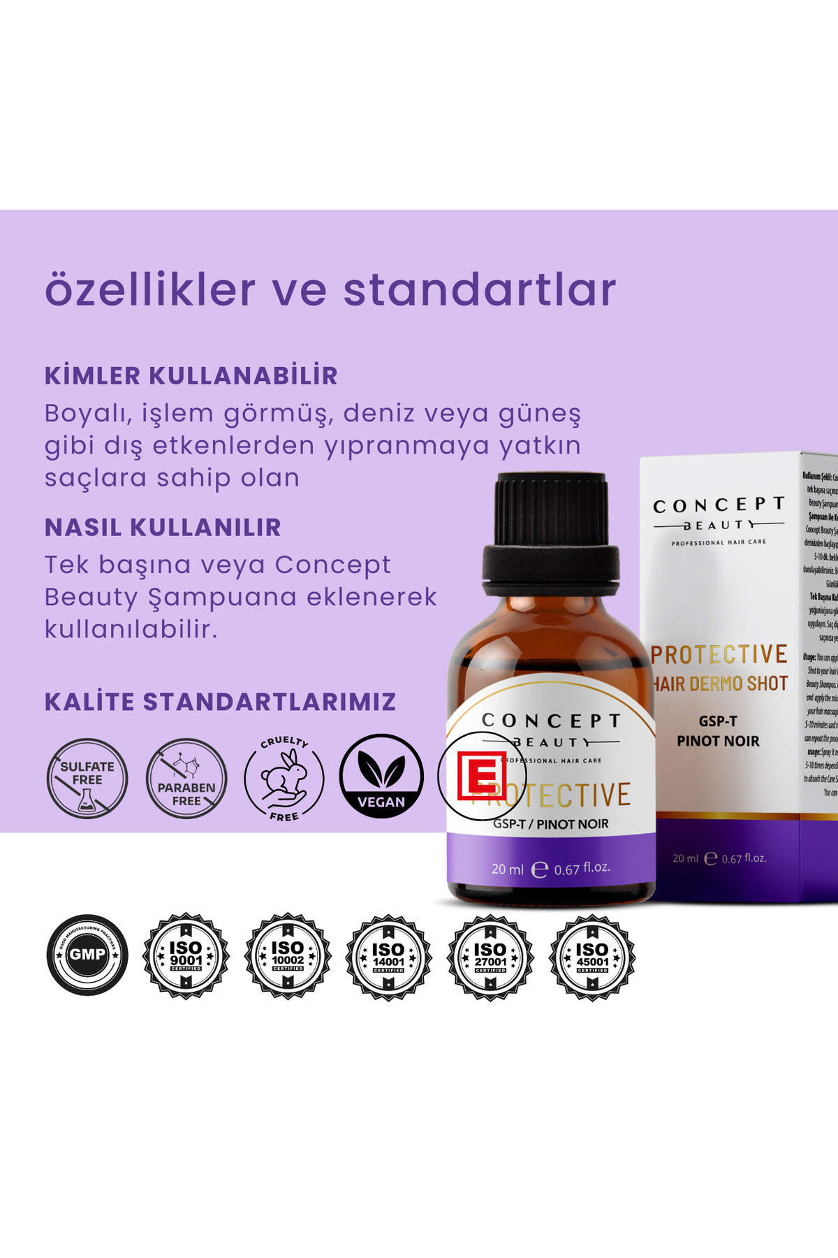 Koruyucu Saç Bakım Shot'ı - Renk Koruyucu Saç Bakım Serumu ( 20 ML ) — PRTC1 — تصویر 8 از 8