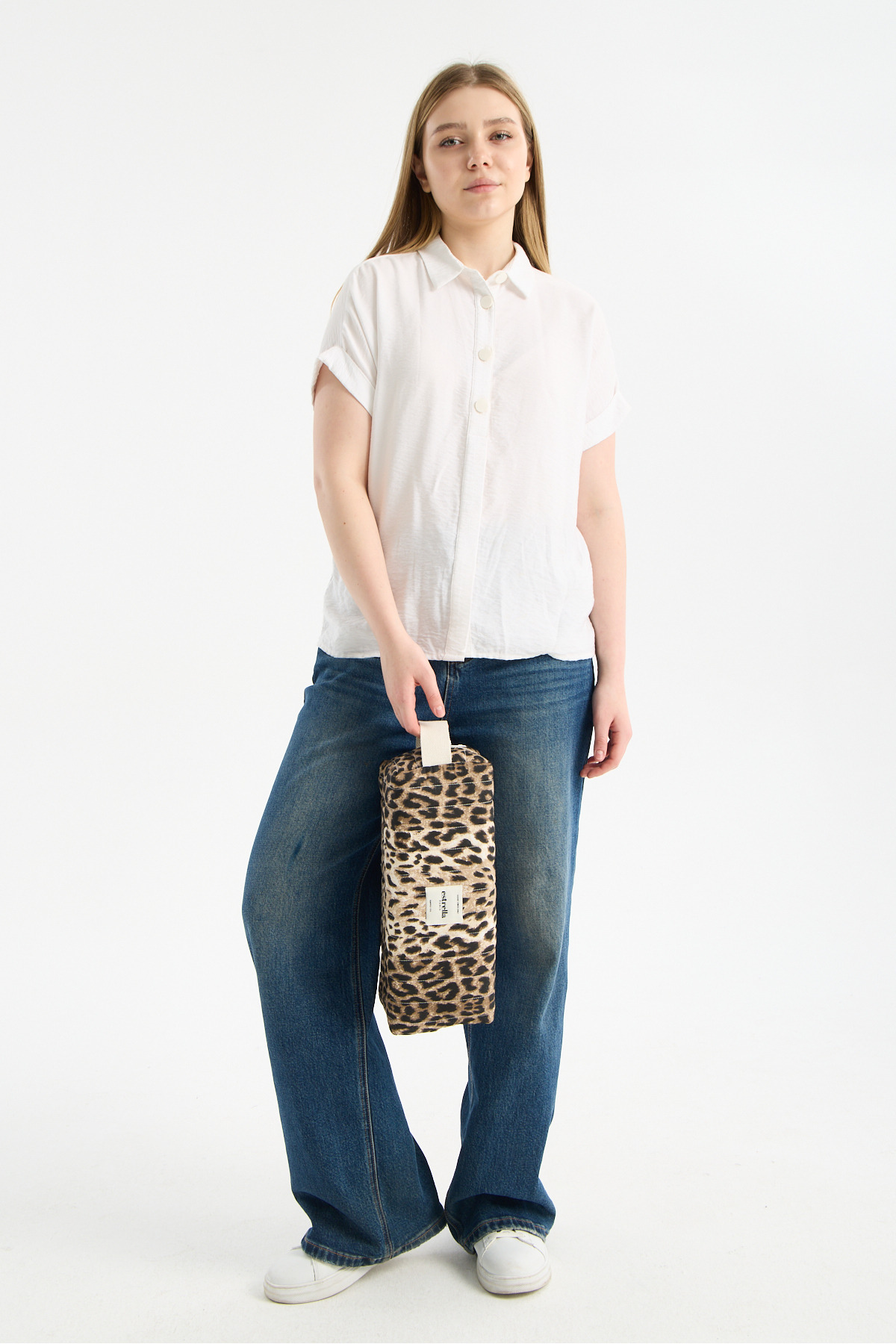 Leopar Dy-son Airwrap ve Tüm Saç Şekillendiriciler için XL Boy Seyahat, Makyaj Çantası Leo ÇİZGİ — رنگارنگ PP4747 — تصویر 8 از 9