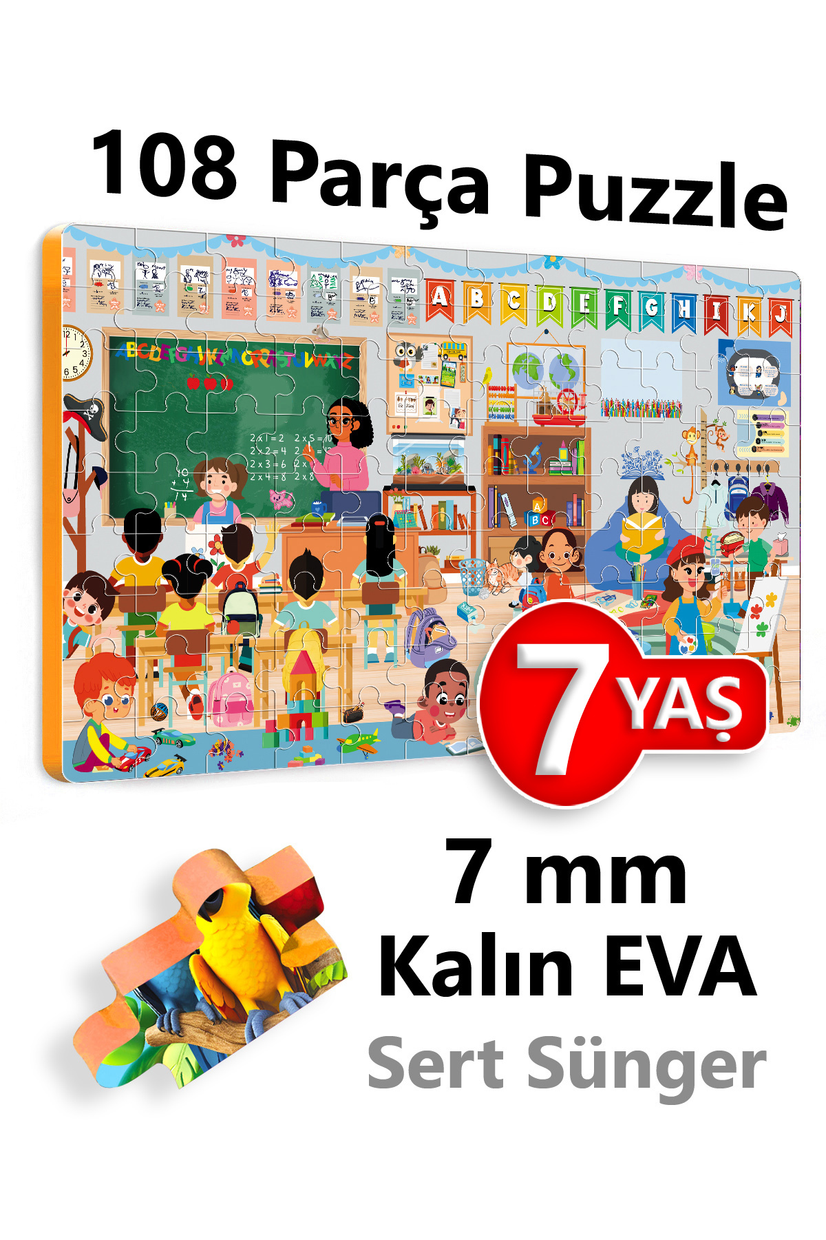 EVAKANCA 108 Parçalı Puzzle 6-7 Yaş Yapboz İlkokul - Fiyatı, Yorumları