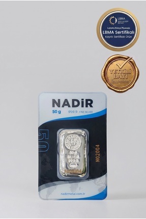 Nadir Gold 50 gr Külçe Gümüş
