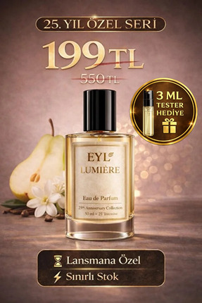 EYL COSMETIC LUMIERE %25 Esans EDP 50 ml Kadın Parfüm Kalıcı Vanilya Kahve Ta...