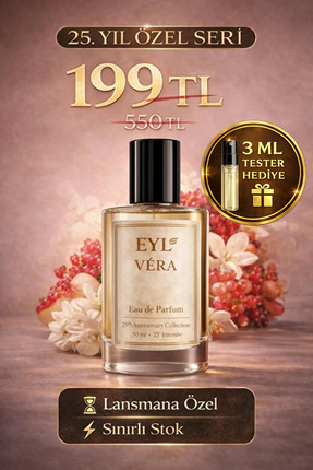 EYL COSMETIC VÉRA %25 Esans EDP 50 ml Kadın Parfüm Kalıcı Meyvemsi Çiçeksi Sı...