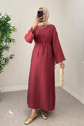Salih Çelebi Sultan Basic Elbise 0001 - BORDO
