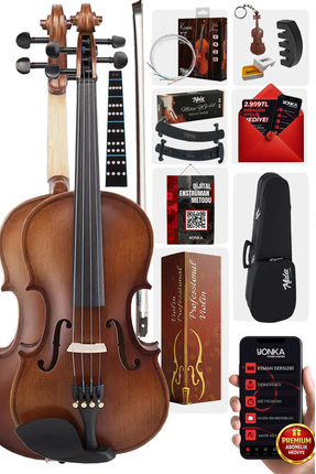 Midex Lma-544tys 3/4 Pro Keman Çocuk Kemanı 10-13 Yaş (YASTIK SUSTURUCU YEDEK...