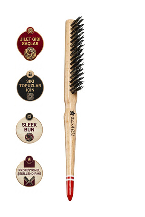 ELSA Professional 0.31T Kırmızı Uçlu Topuz Fırçası