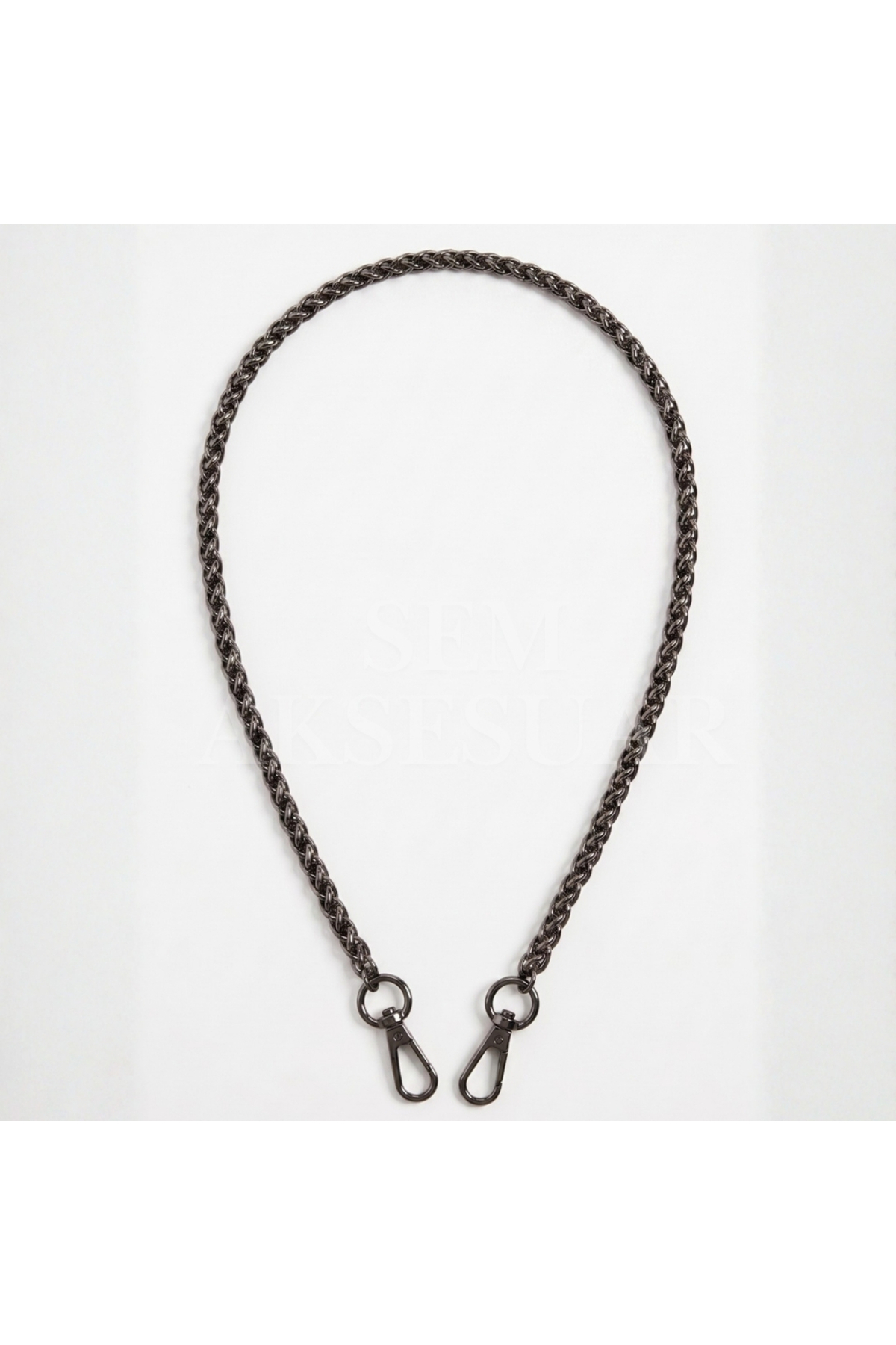 115 CM Snake Bag Chain Black Nickel (ANTHRACITE) -Metal Bag and Wallet Hanger Chain - 2 pcs