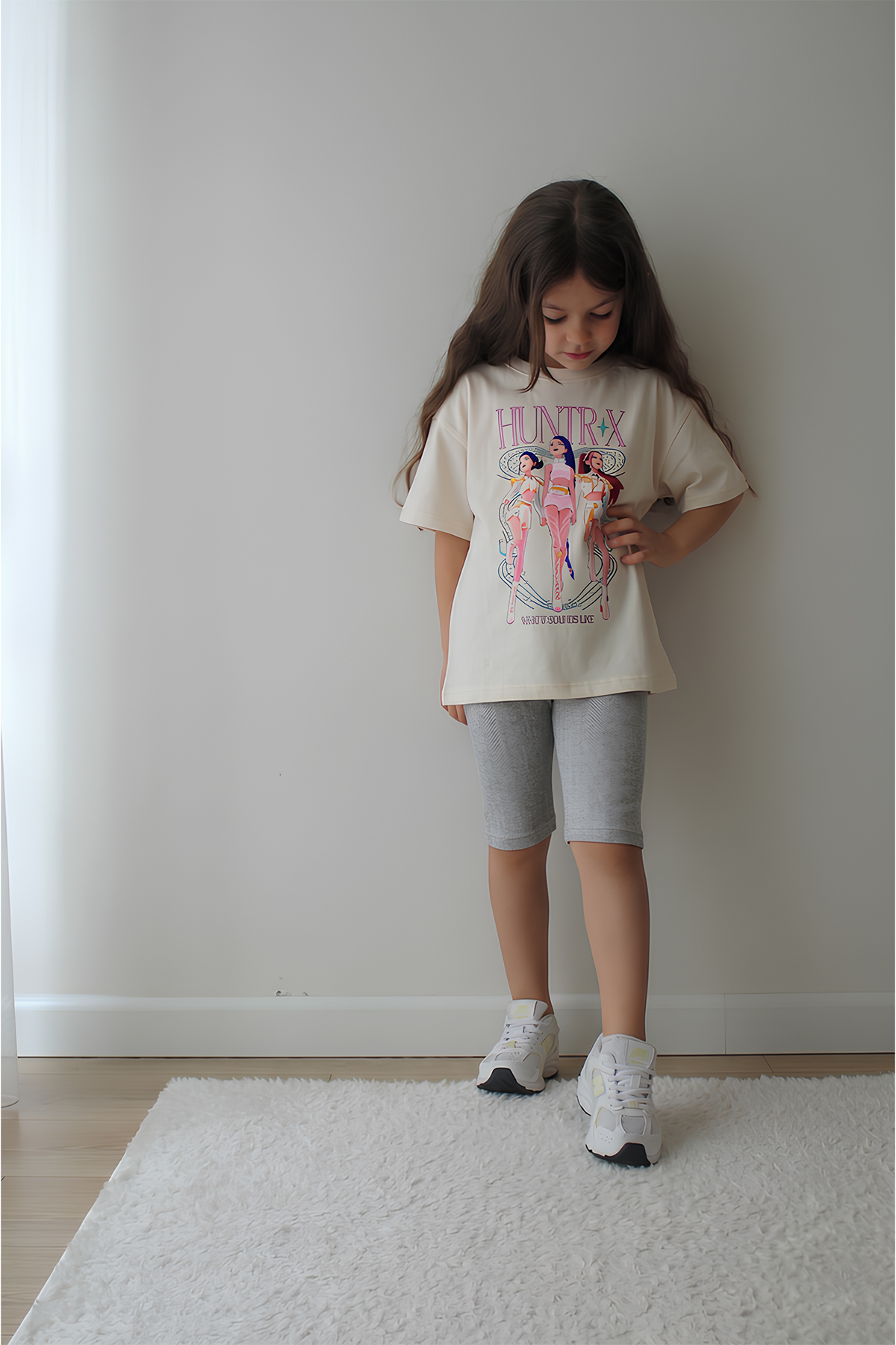Belya Kids Wear Girl's Full-Fit Top Oversize Bottom Leggings Hun Design93 Top...