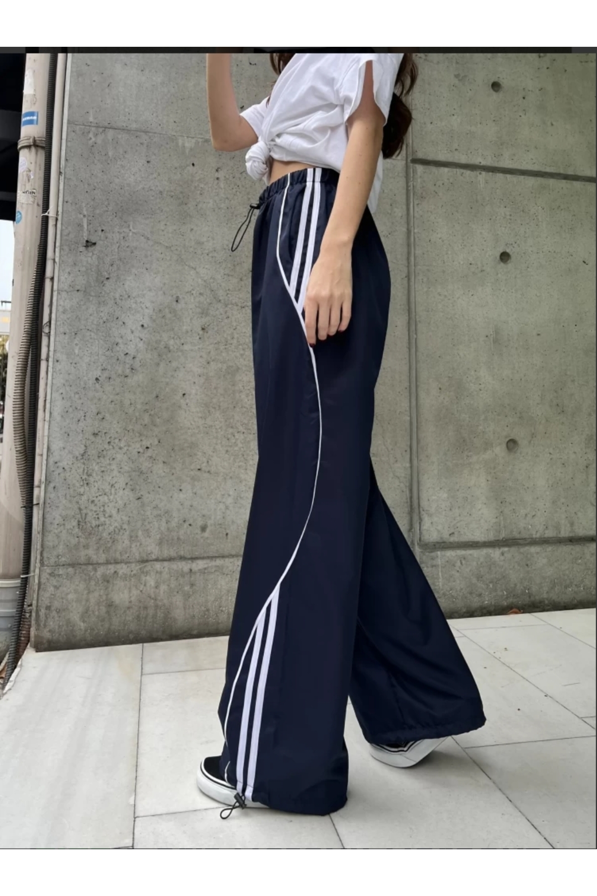 Y2K Baggy Parachute Pants Adjustable Waist And Legs