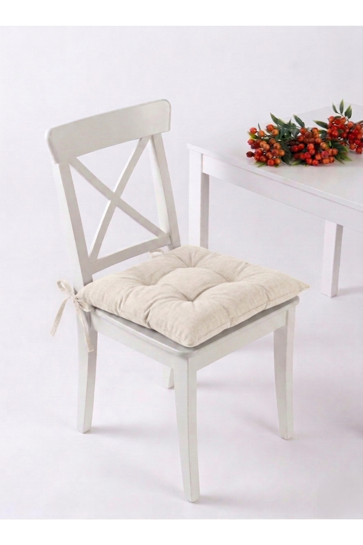 Classic Model Beige Color Pofidic Chair Cushion