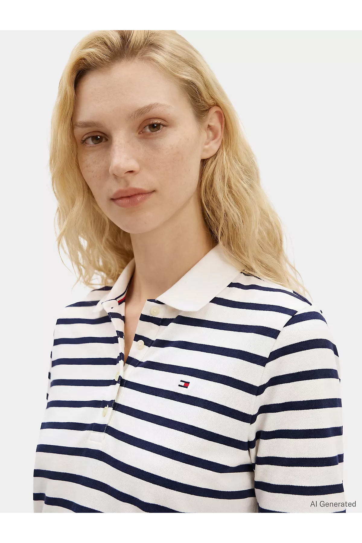پولوشرت زنانه یقه پلو | تامی هیلفیگر Tommy Hilfiger WW0WW432240BF VN - تصویر 3