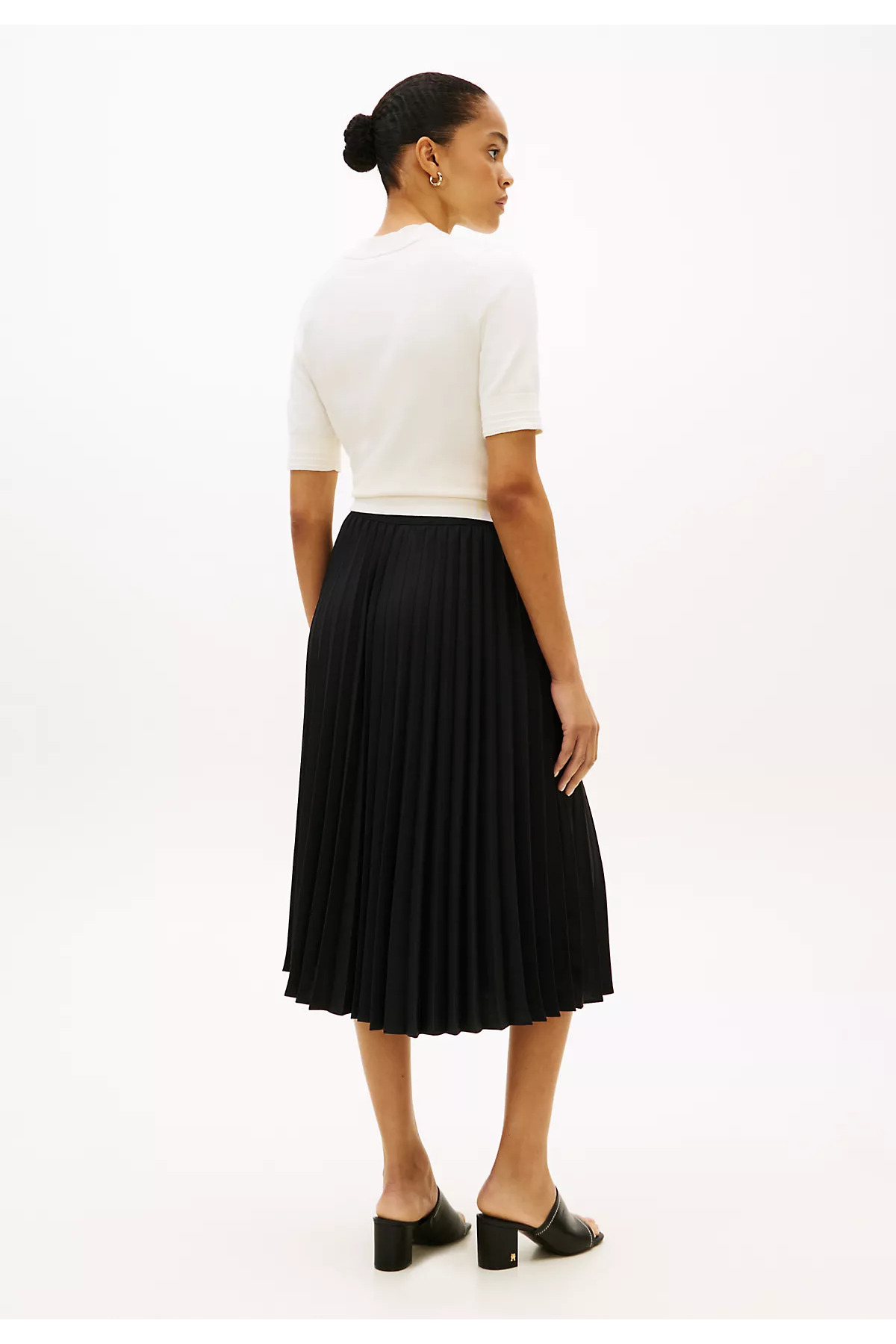 Tommy Hilfiger FLUID PLEATED PULL ON MIDI SKIRT görsel 4