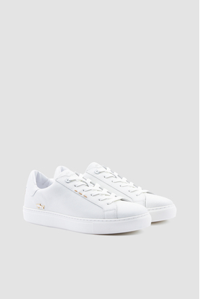 Paul&Shark Erkek Metalik Logo Detaylı Düşük Bilekli Beyaz Sneaker