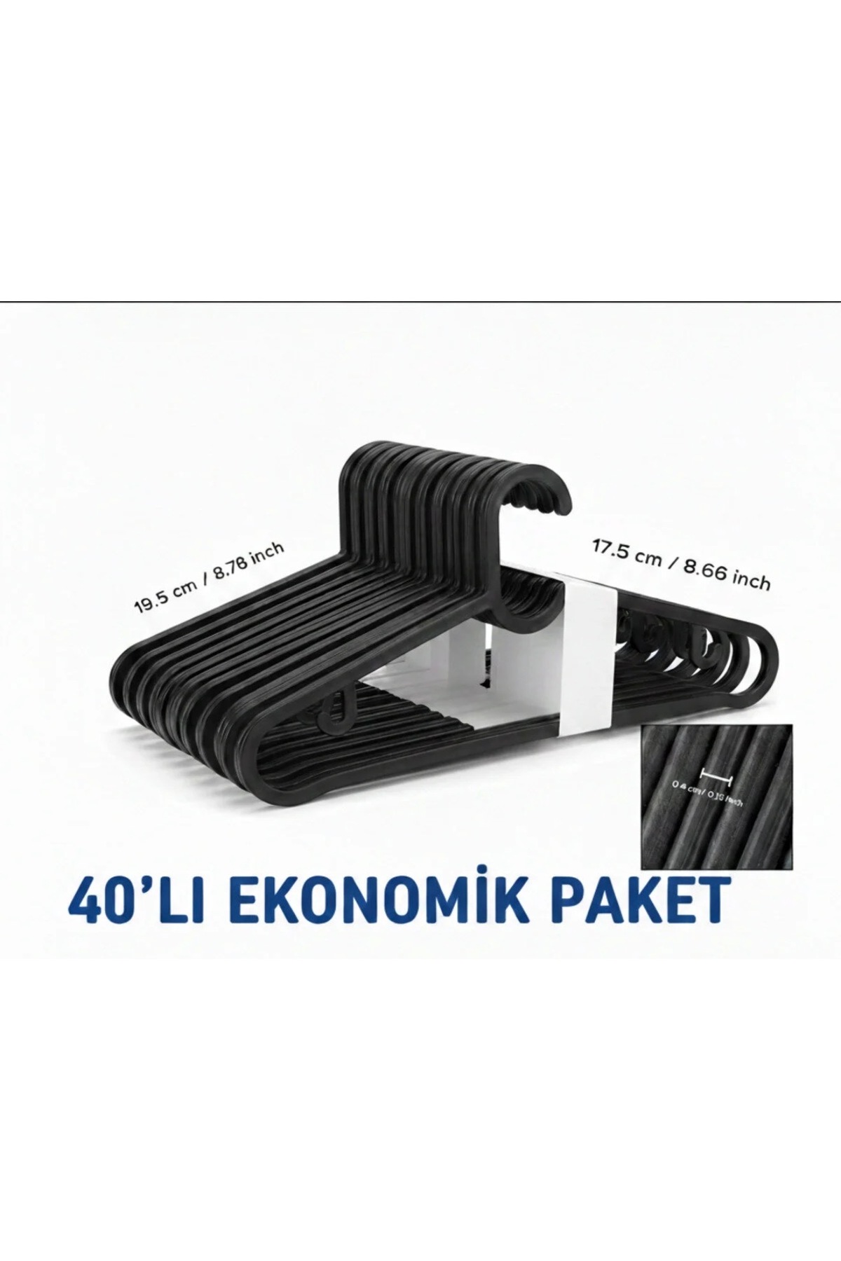 org-00040 Skirt Hanger, Pants Hanger, Blouse Hanger 40 pcs.