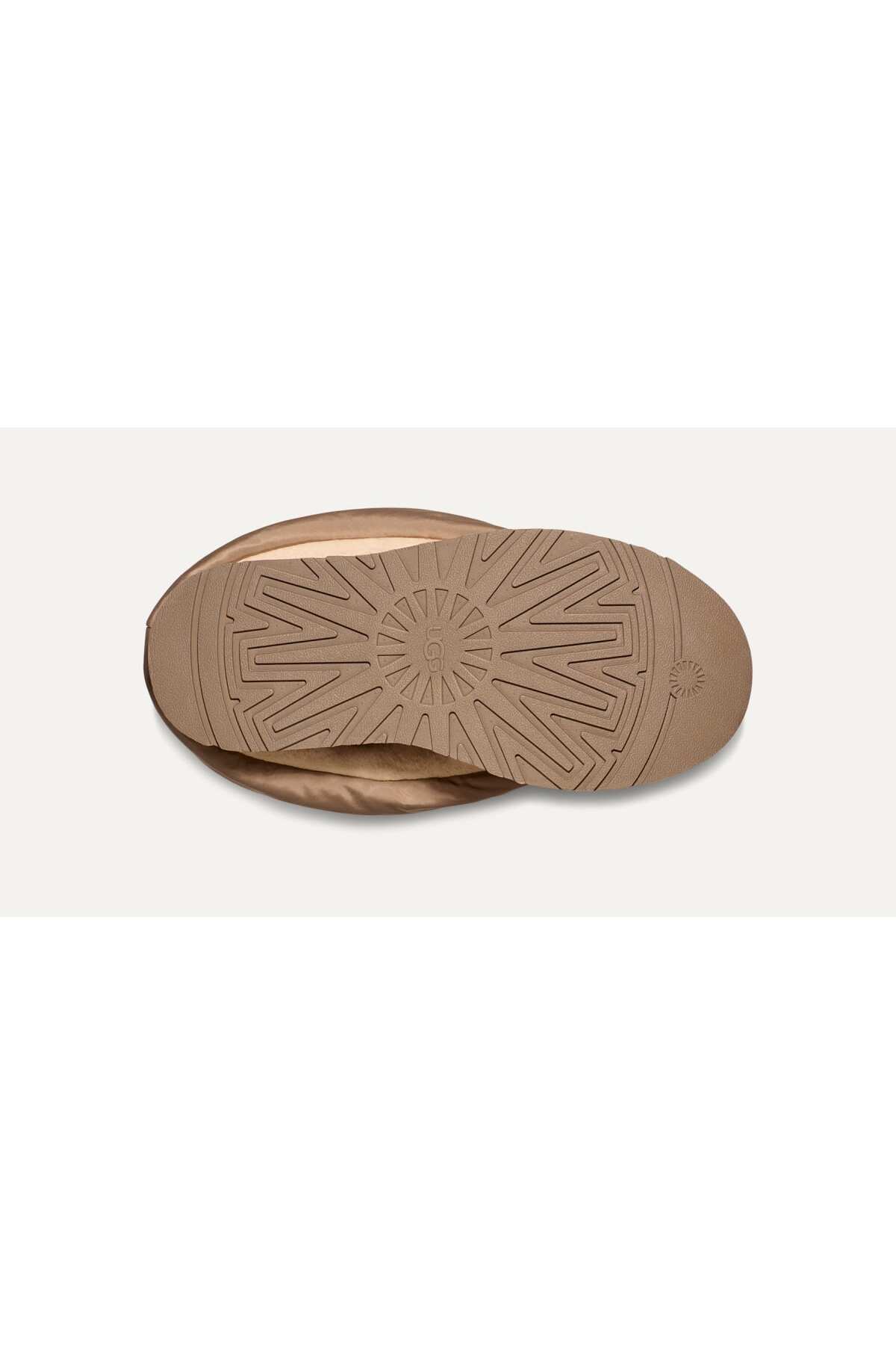 UGG Kadın Süet Topuk Dolgu Neopren Gövde Boğaz Kısmı Çorap Geçmeli Taba Bot & Bootie görsel 6