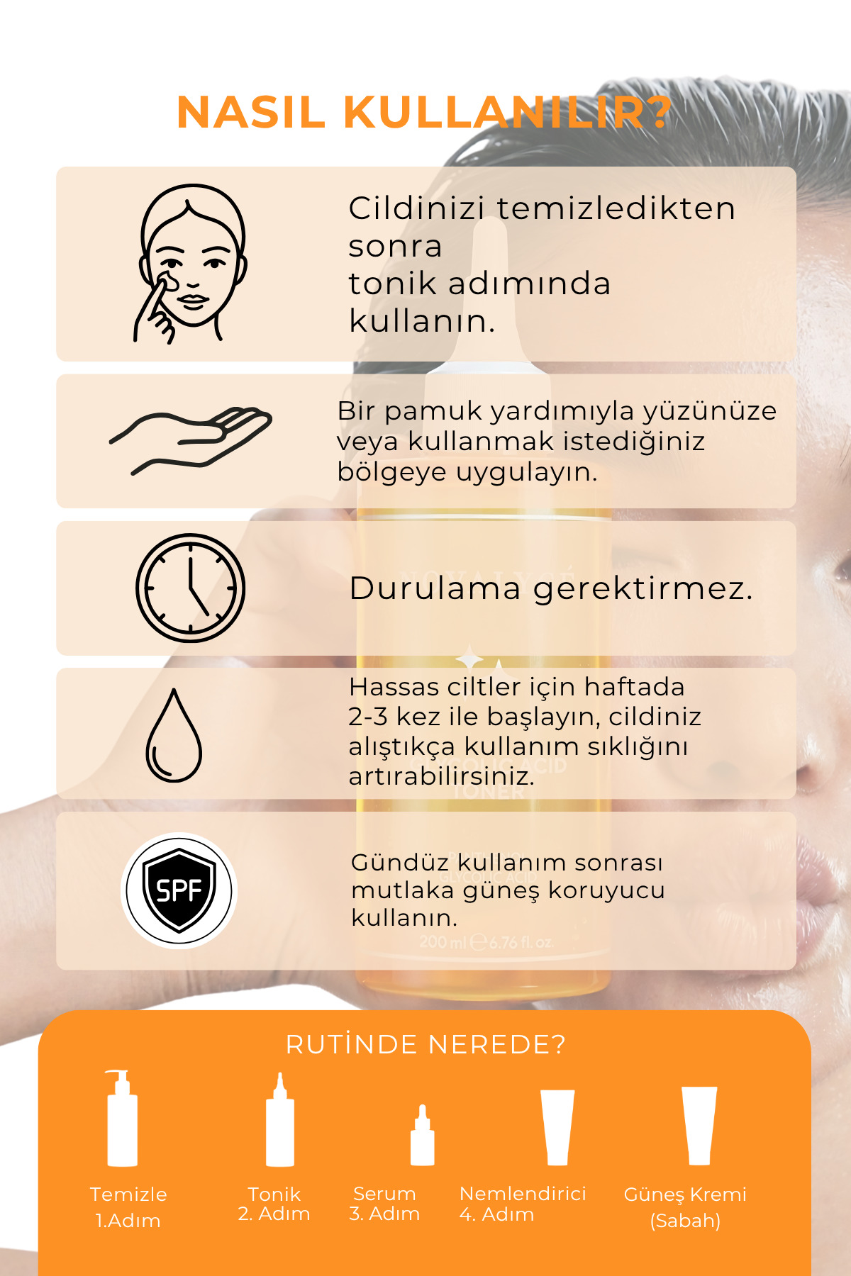 Glikolik Asit Tonik Cilt Yenileyici ve Gözenek Sıkılaştırıcı Tüm Ciltler Için — NovalyceGlycolicAcidToner — تصویر 7 از 7