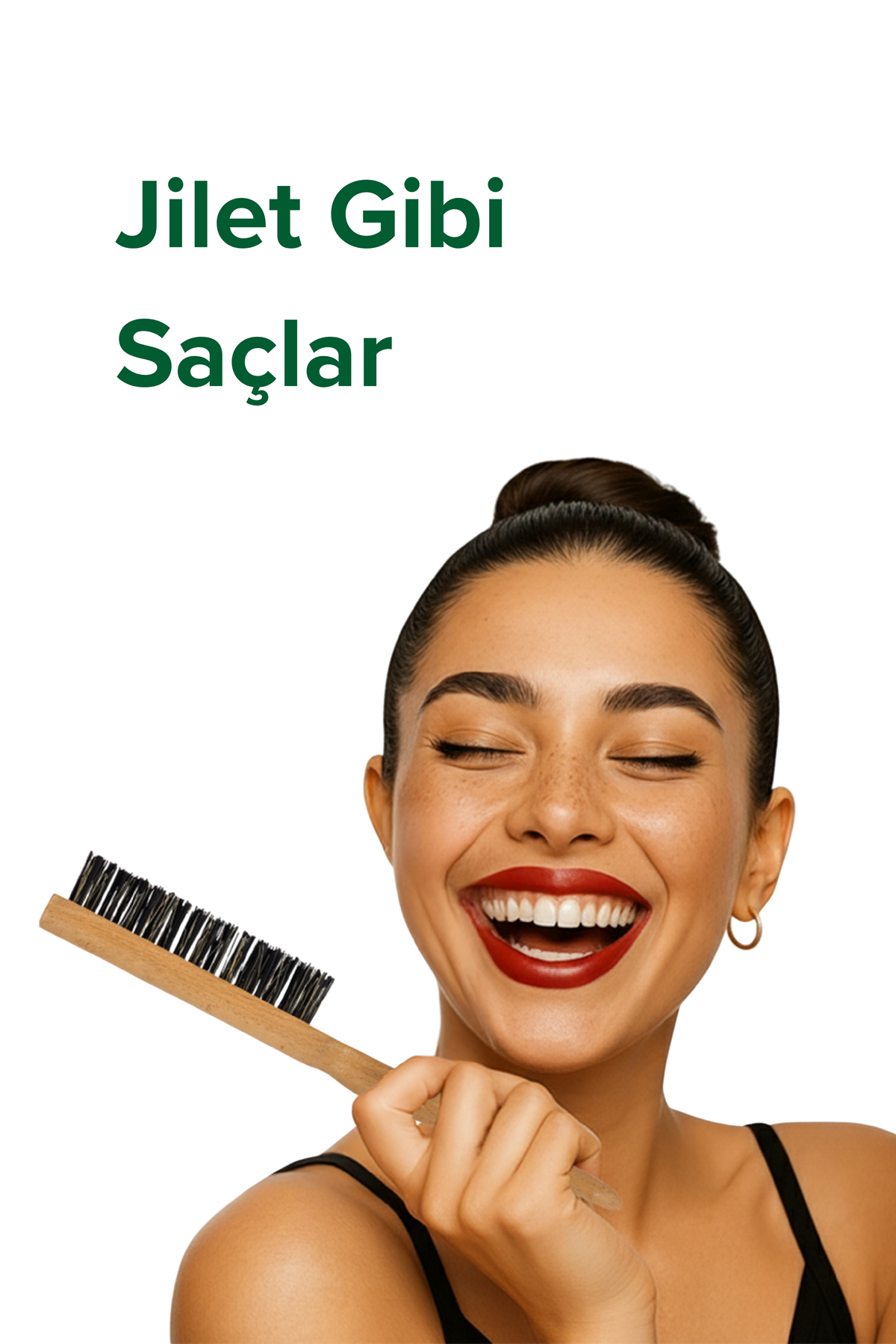 Professional Hair Wax Stick 75gr - Saç Sabitleyici ve Organik Topuz Fırçası Sleek Bun 2'li Set — 691-033 — تصویر 5 از 6