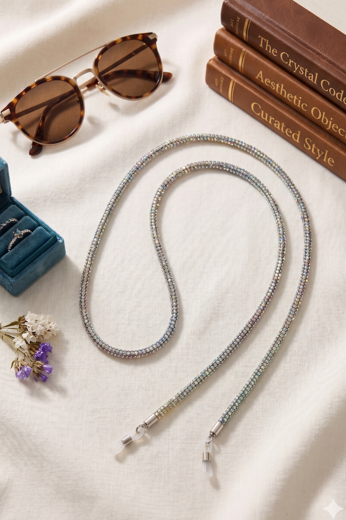 Shiny Goggles Chain with Gemstone