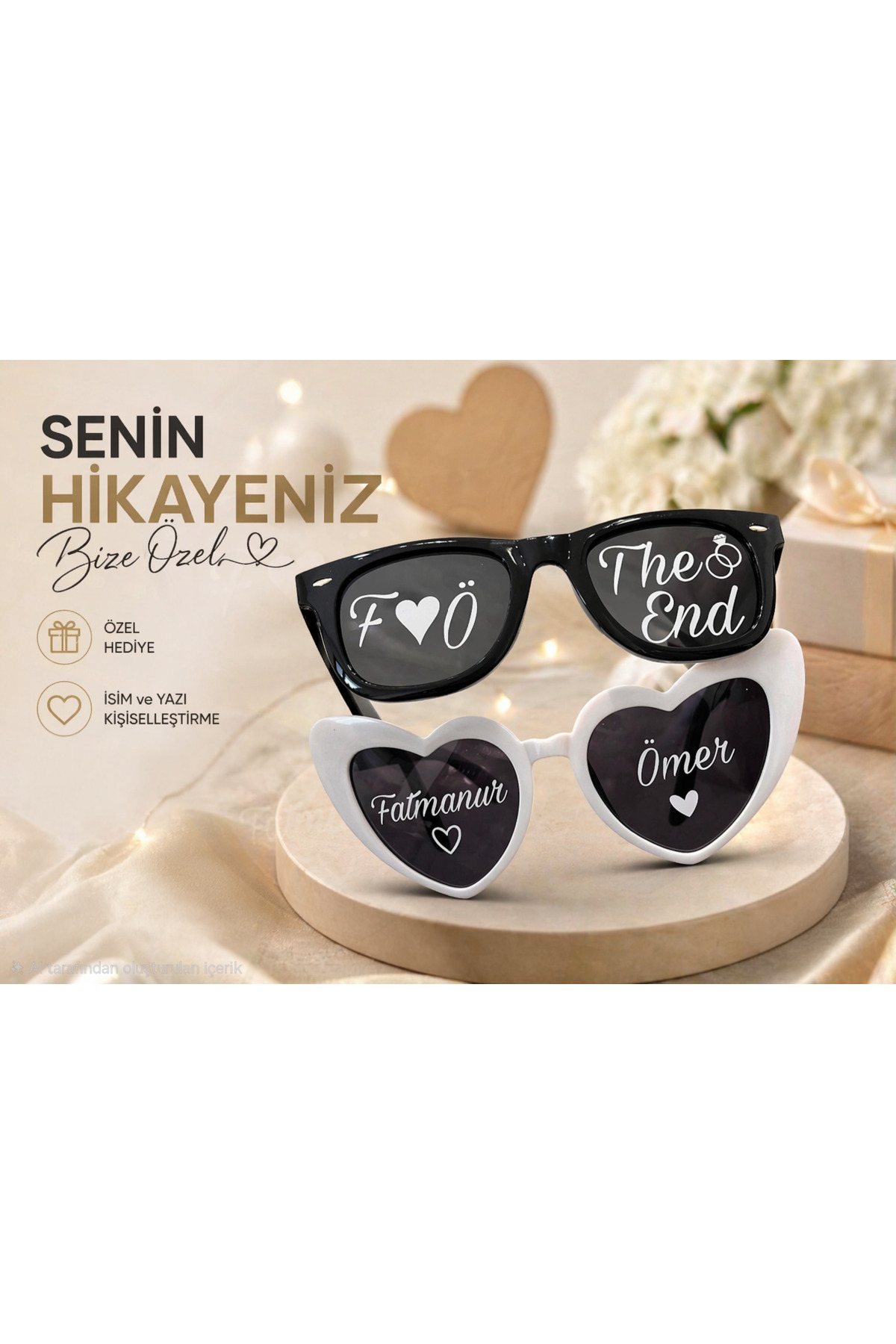 asyaylaorganizasyon İkili isimli gelin damat gözlüğü düğün gözlük akım gözlük