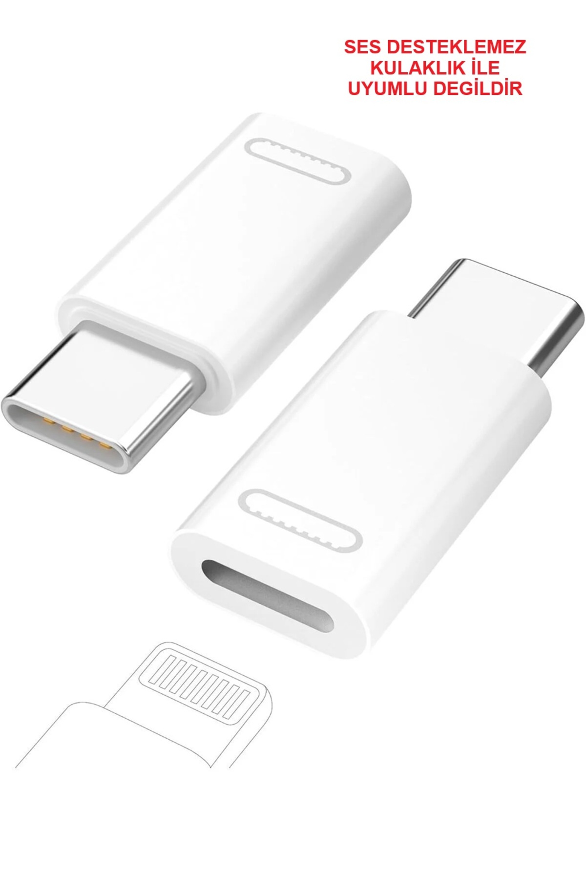 1 Adet Lightning soketi USB-C Adaptör, USB-C fiş, Lightning soketi adaptörü, Lightning iPhone 15/15 Pro Max/15 Plus, iPad Pro/Air ile uyumlu Çevirici Dönüştürücü Adaptör