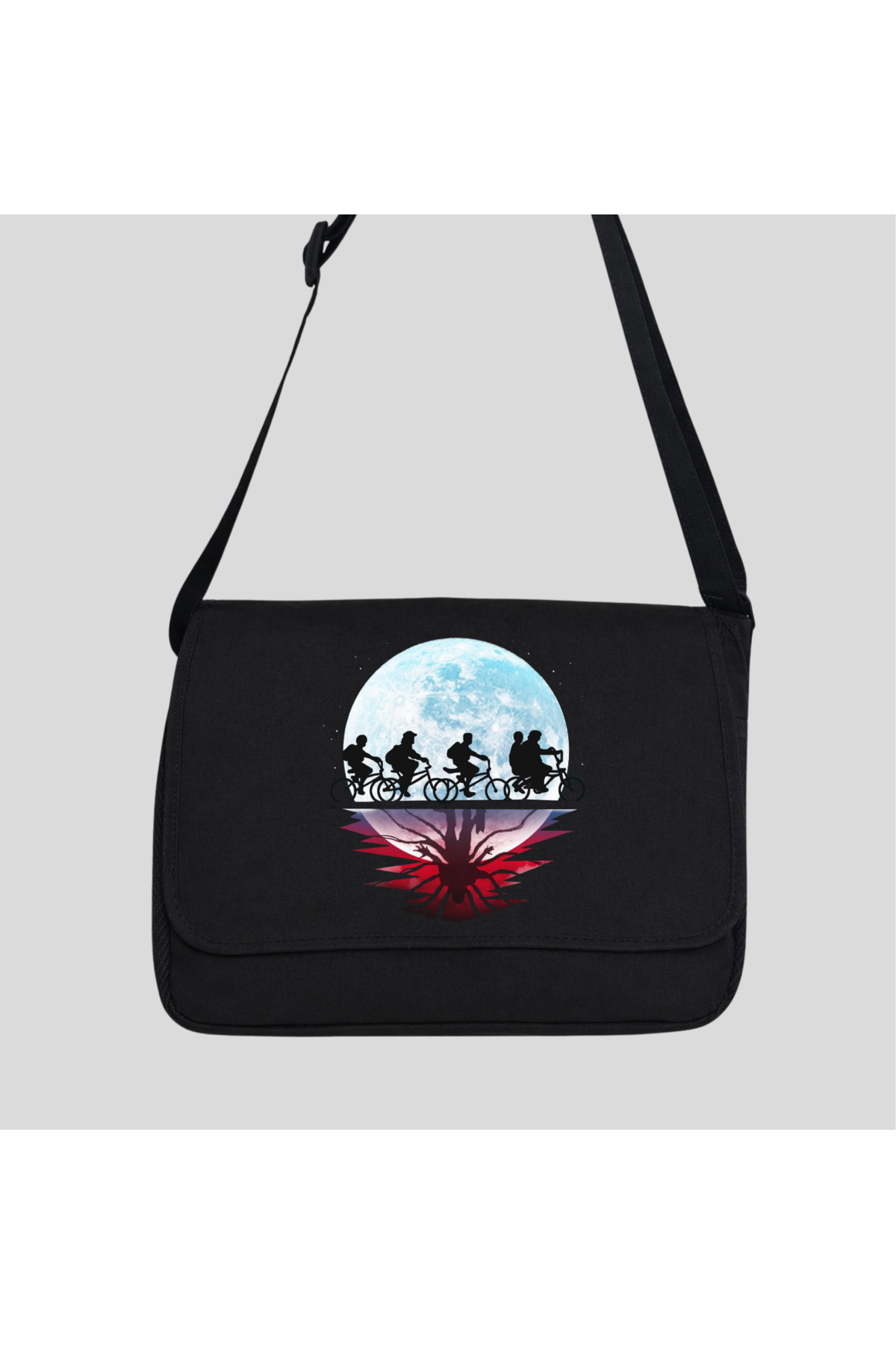 dompulerimoda  Stranger Things Moon Postacı Çanta Unisex Sokak Tarzı